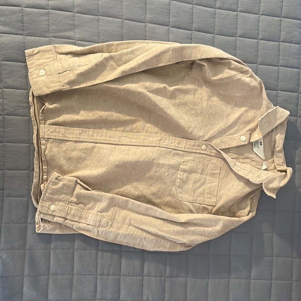Beige button down H&M shirt